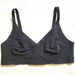 Victoria's Secret PINK Bralette Large Black Seamless Unpadded Adjustable Bra